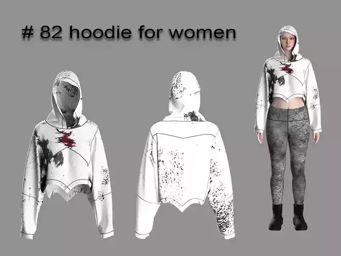 82 hoodie pattern for women 3D print model 82 hoodie pattern for women 3D print model