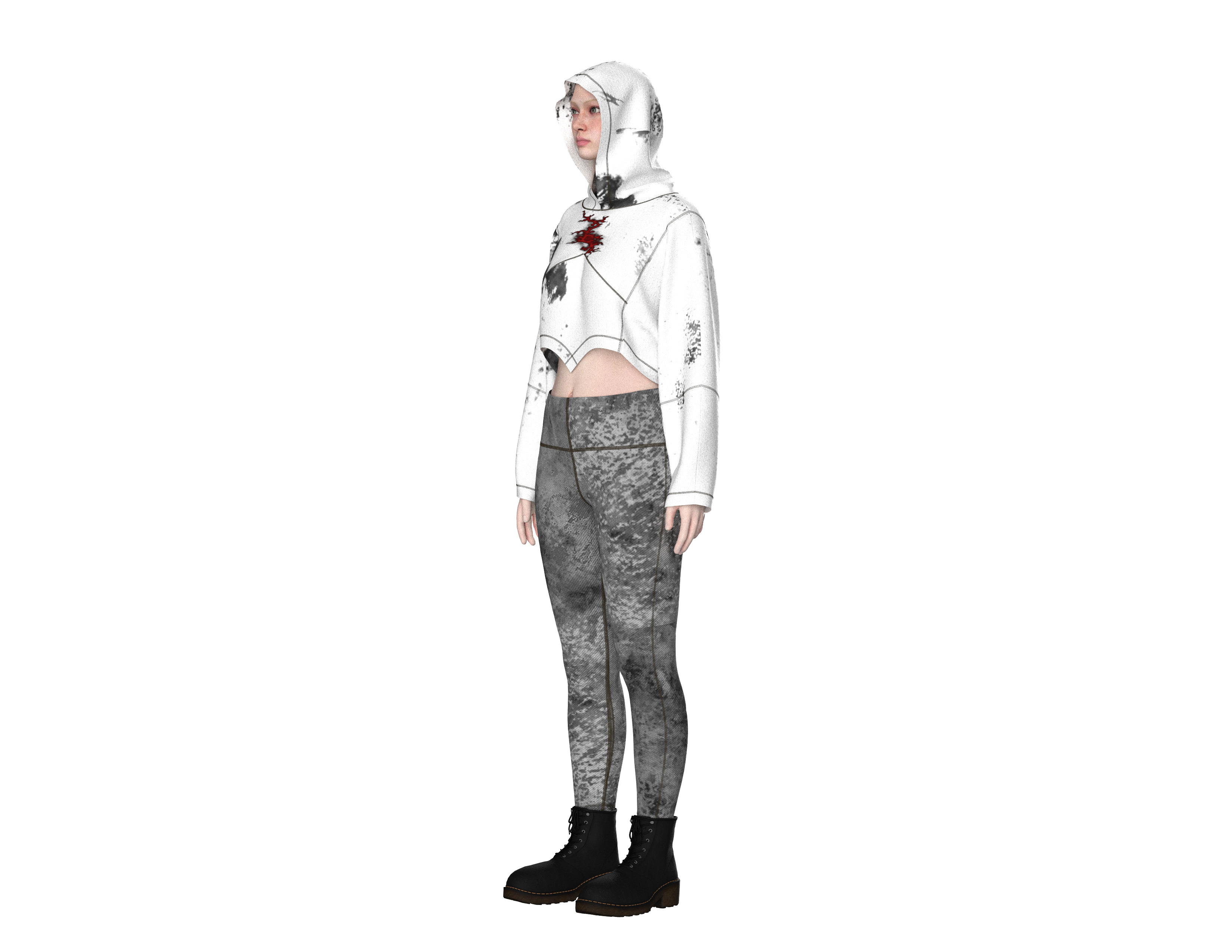 82 hoodie pattern for women 3D print model_2