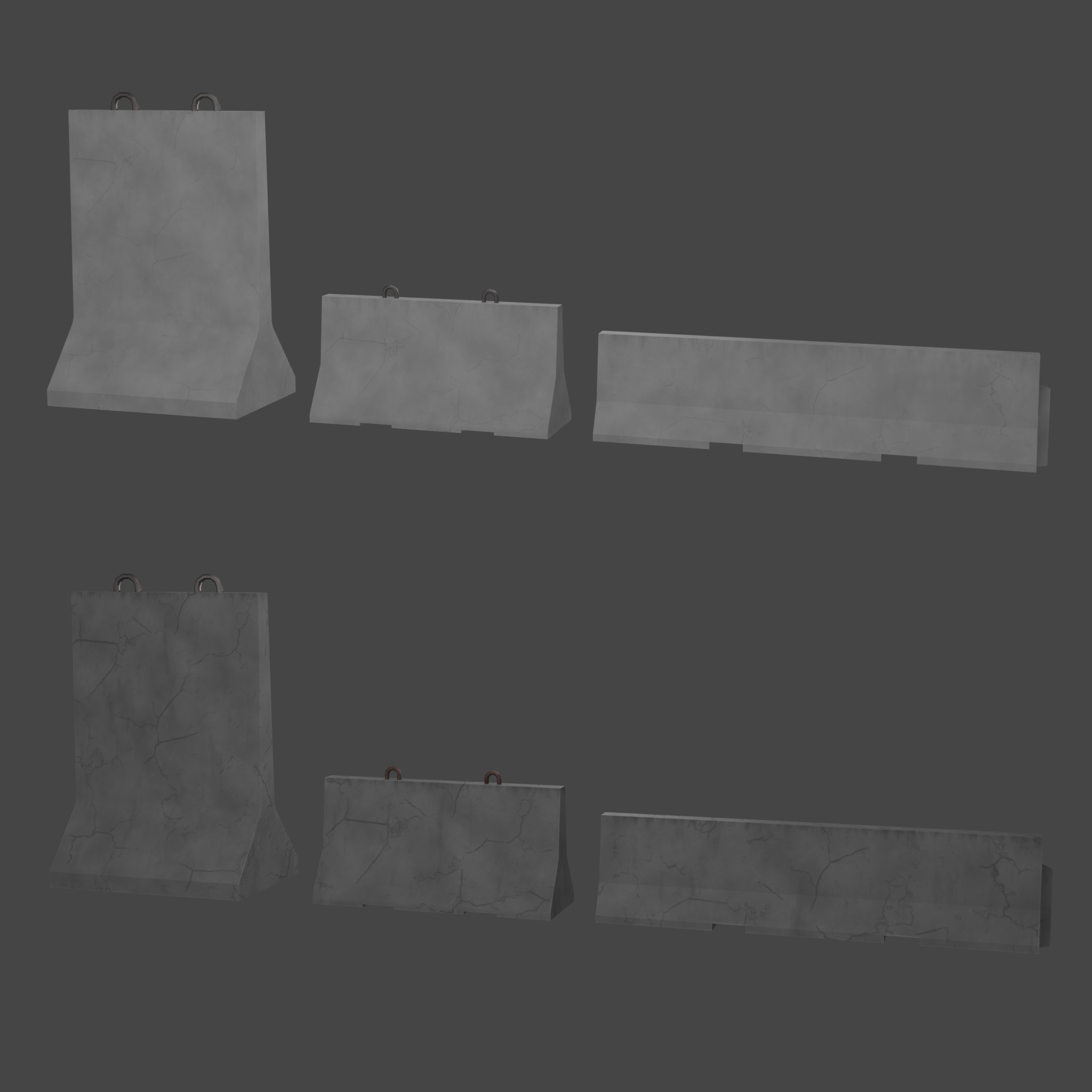 Military Barricade Pack 3D Model Collection_6