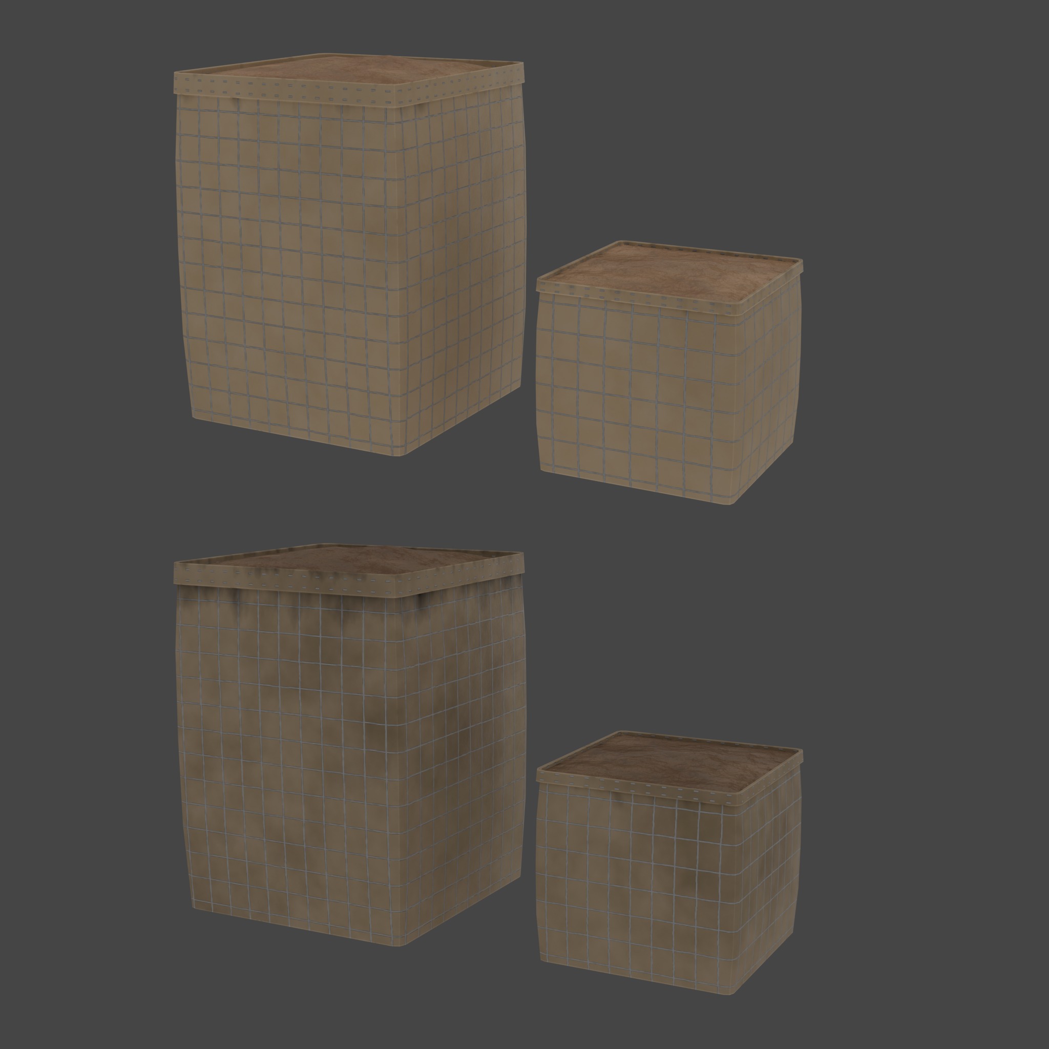 Military Barricade Pack 3D Model Collection_11