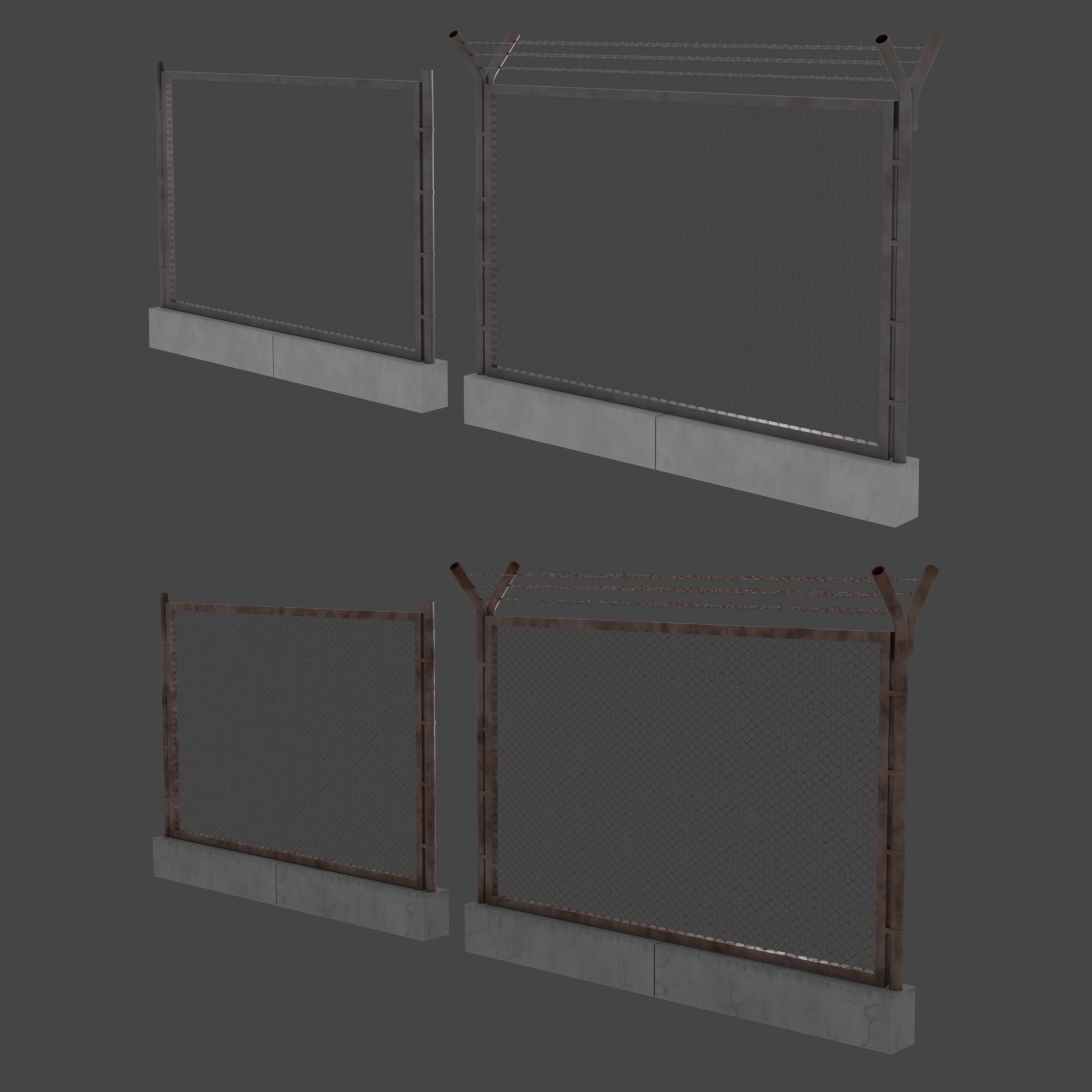 Military Barricade Pack 3D Model Collection_3
