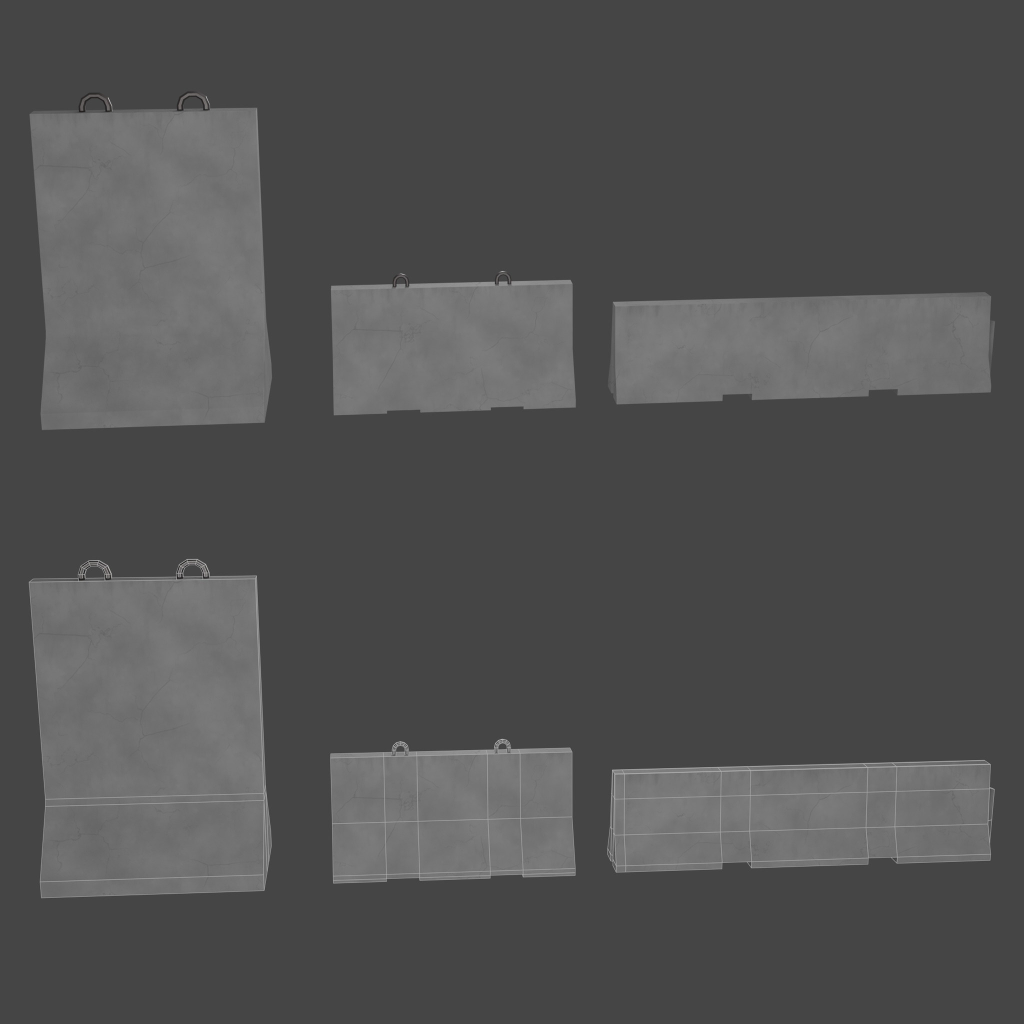 Military Barricade Pack 3D Model Collection_9