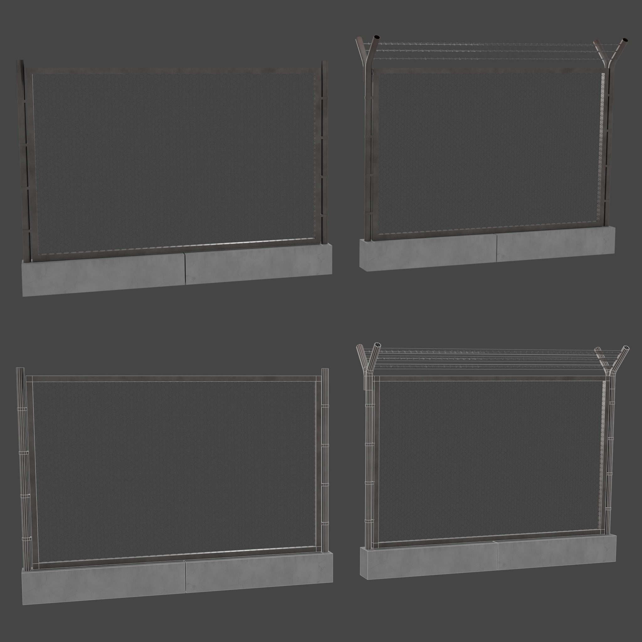 Military Barricade Pack 3D Model Collection_5