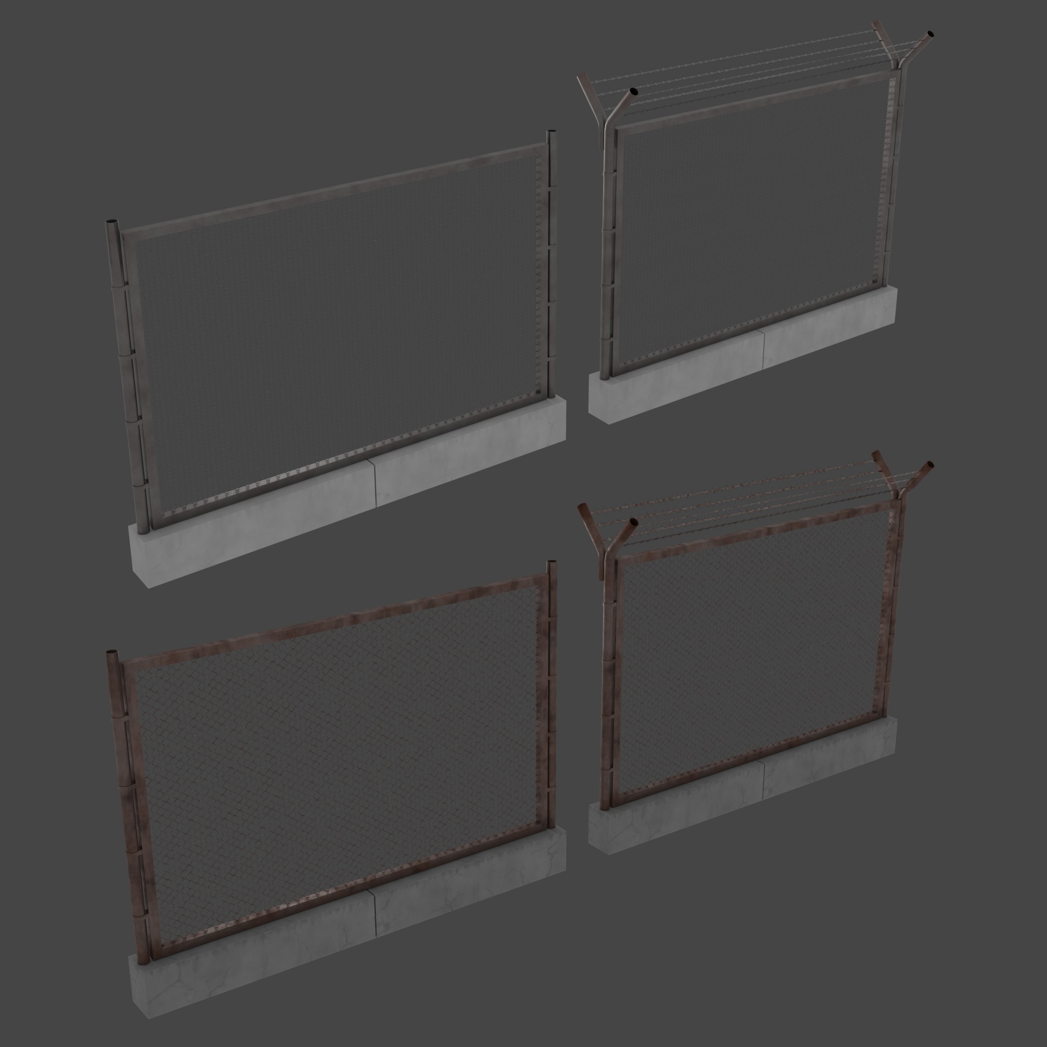 Military Barricade Pack 3D Model Collection_4