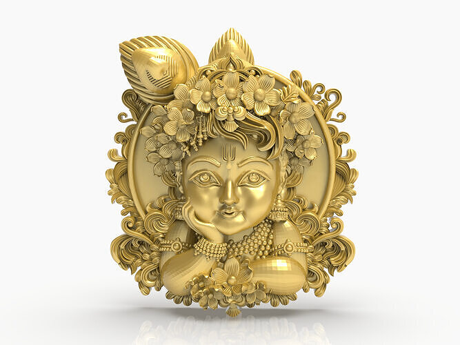 Krishna face stl file-1  3D print model