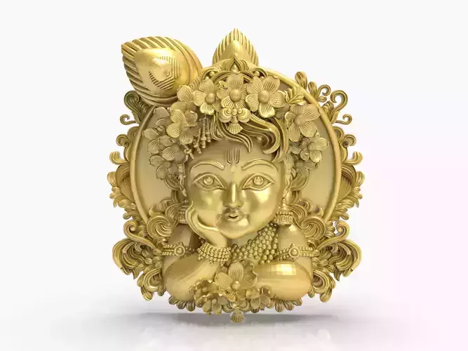 Krishna face stl file-1  3D print model