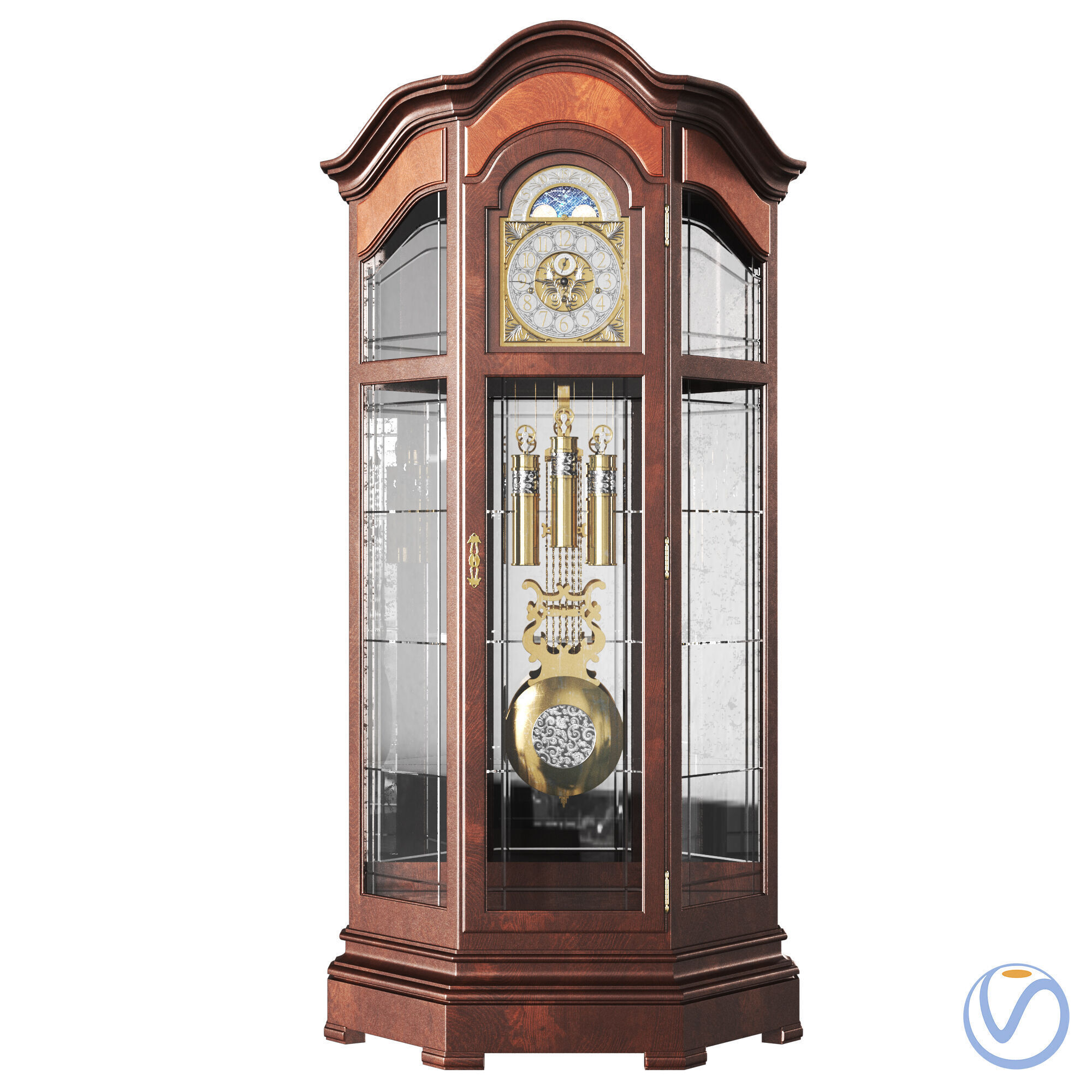 Howard Miller Floor Clock 3D model_4