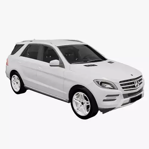 Sleek White SUV Car 3D Model Blender Low-poly 3D model