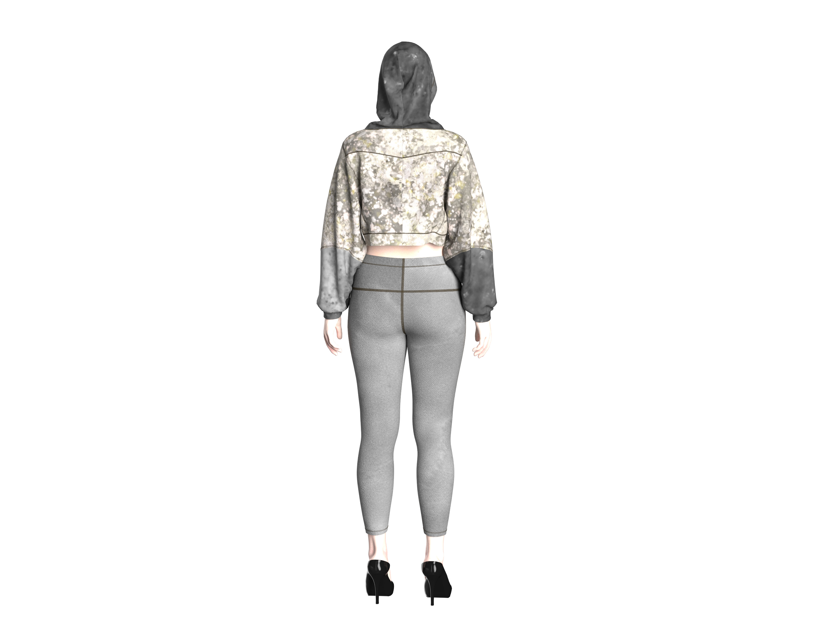 83 hoodie for women 3D print model_1