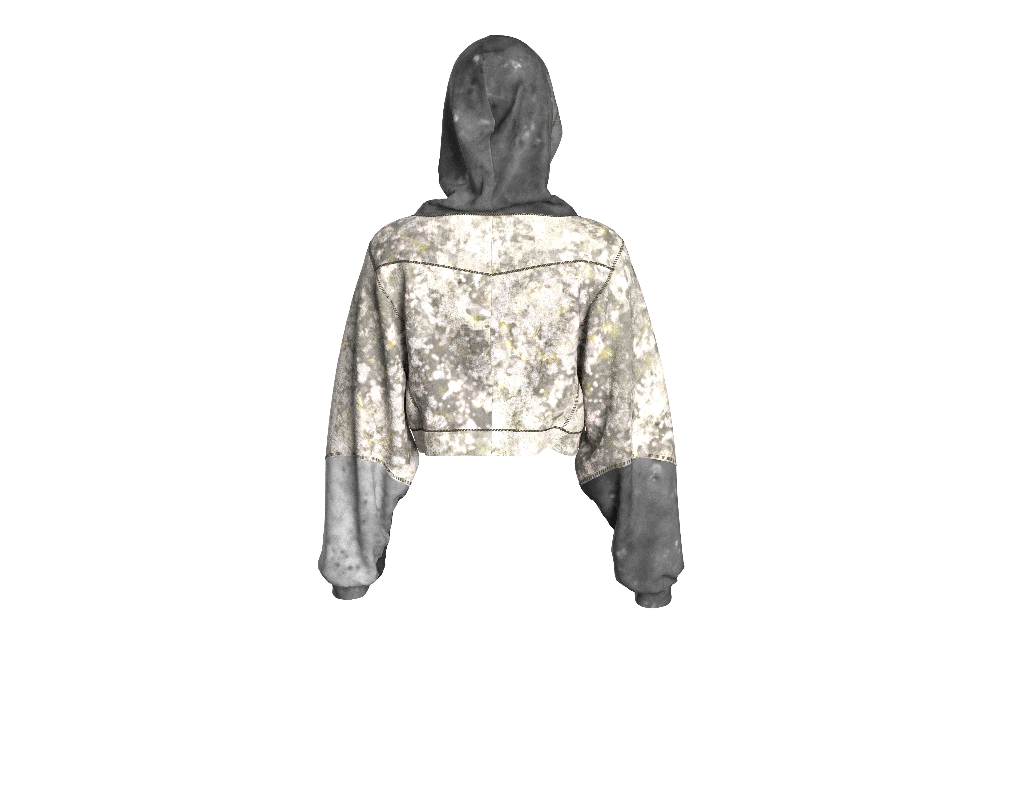 83 hoodie for women 3D print model_3