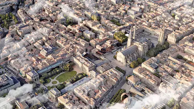 Bordeaux City in France