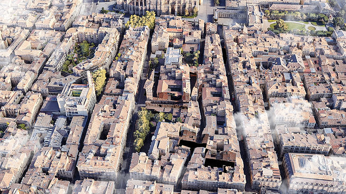 Bordeaux City in France 3D model 3