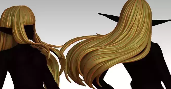 3D Hairstyles for girl V103 3D print model