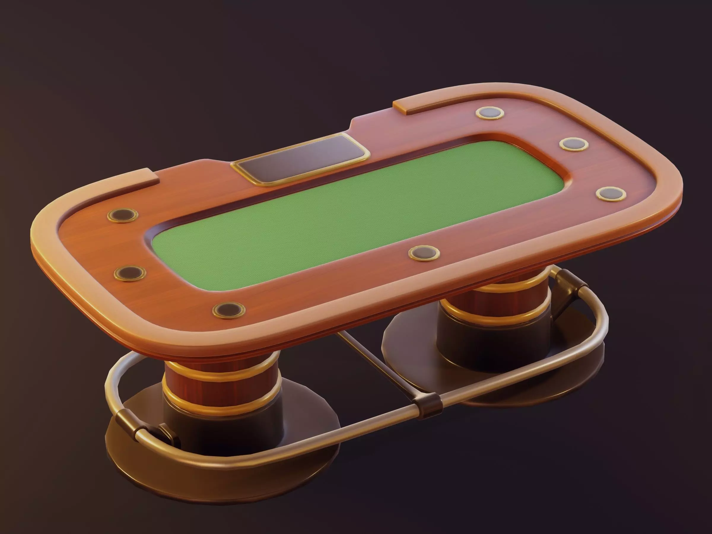Casino Poker Table - For Virtual Casino Games - Clean Design 3D model
