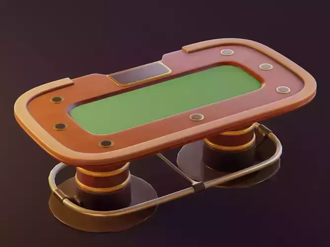 Casino Poker Table - For Virtual Casino Games - Clean Design 3D model