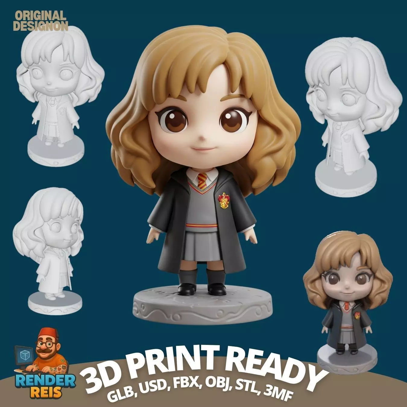 The Cute Side of the Smartest Witch in 3D 3D print model_0