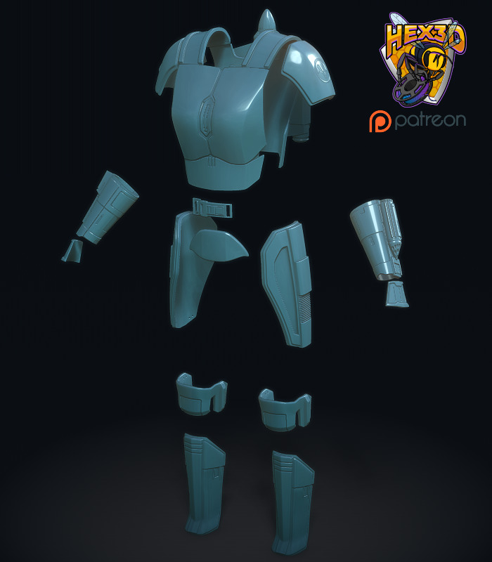 Mandalorian - Bo Katan Full Armour Set 3D print model_2