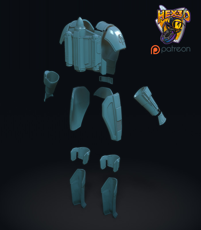 Mandalorian - Bo Katan Full Armour Set 3D print model_3