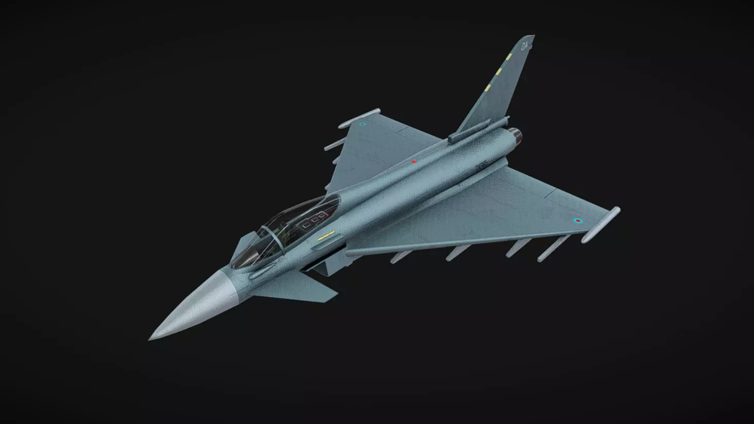 Eurofighter Typhoon Low-poly 3D model