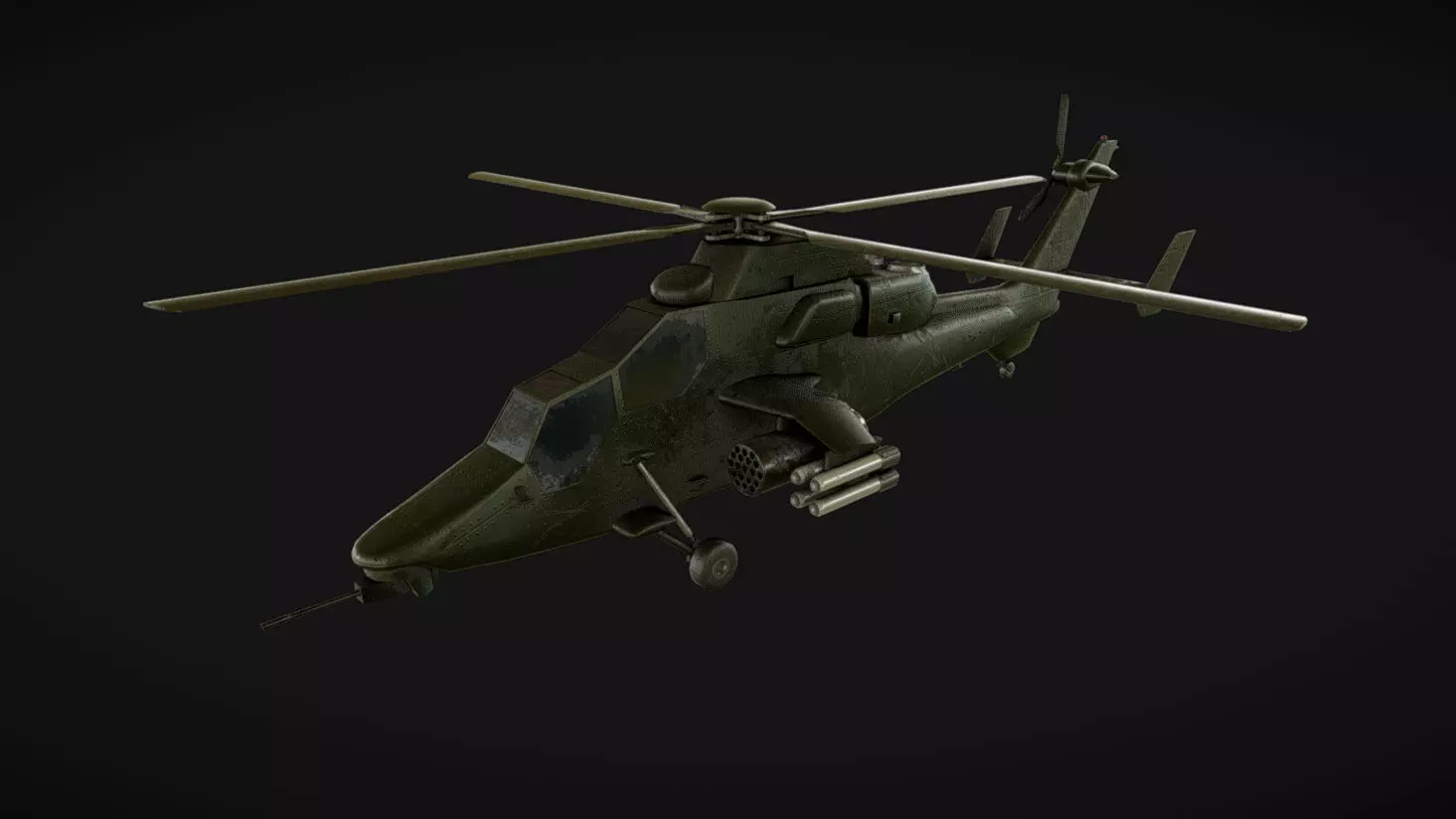Eurocopter Tiger Low-poly 3D model