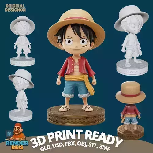 The Adorable Pirate Captain in 3D 3D print model