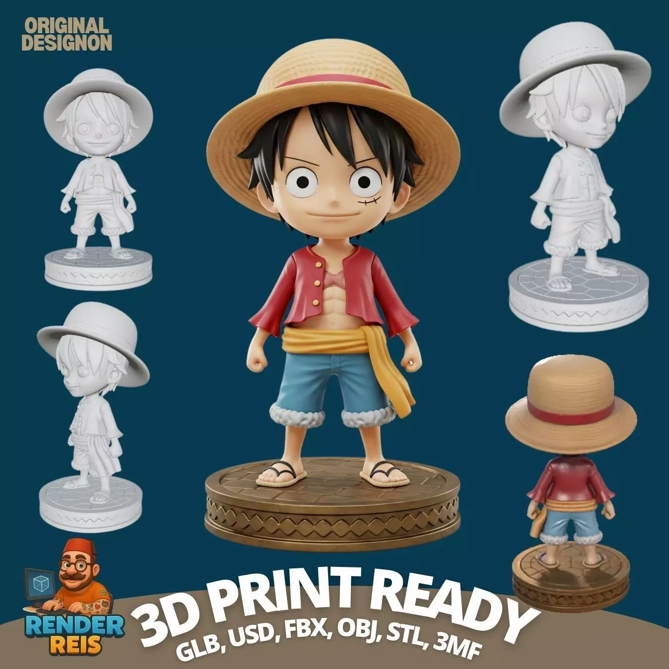 The Adorable Pirate Captain in 3D 3D print model_0