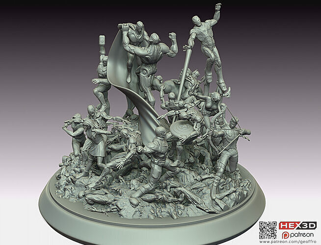 Avengers Age of Ultron Diorama 3D print model
