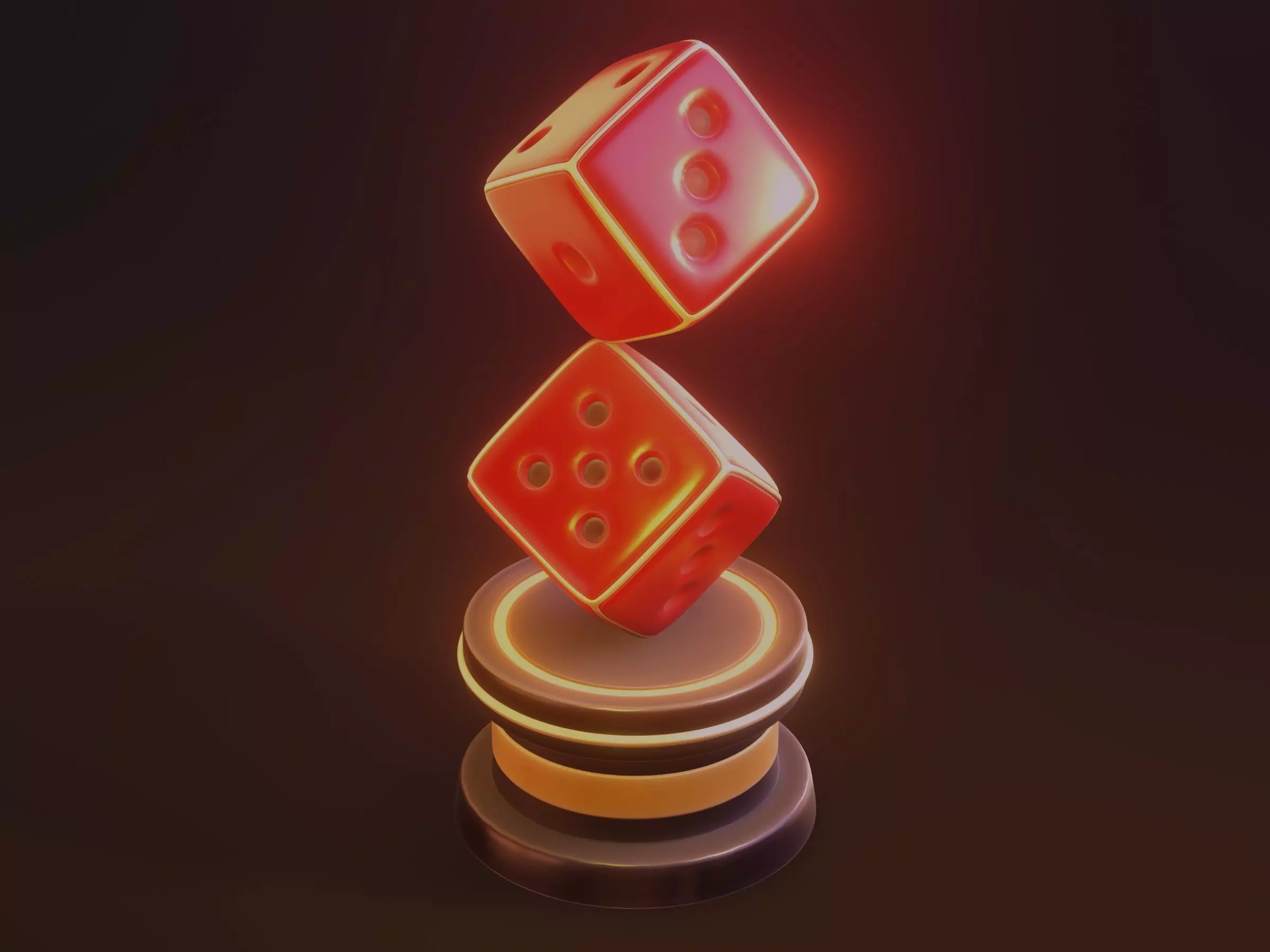 Casino Decoration Dice - For Virtual Casino Games 3D model