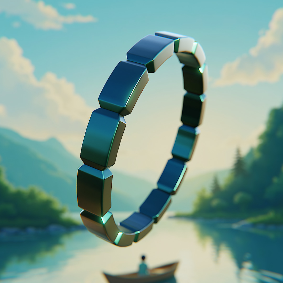 Segmented Unity Ring - High-Poly Print-Ready Jewelry Model 68 3D print model_3