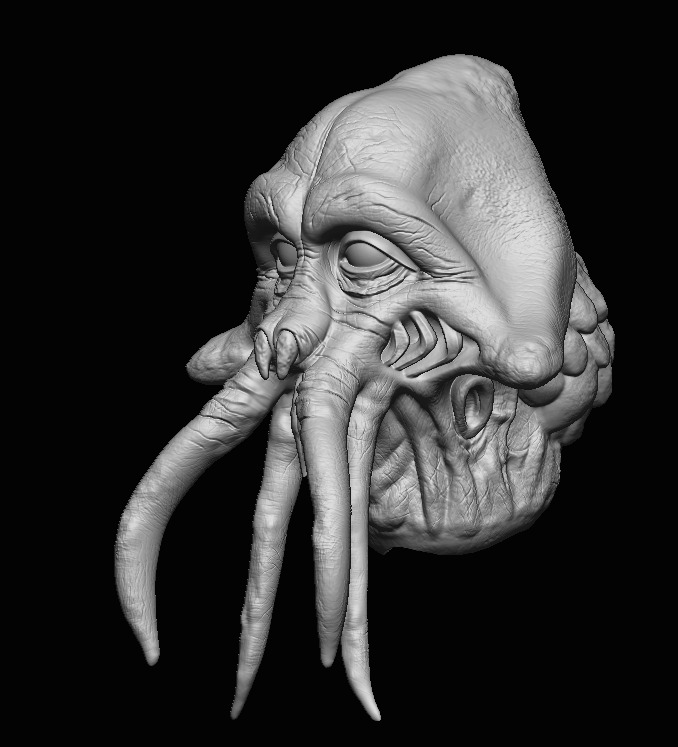 Quarren Headsculpt - Prequel Era - Star wars Action Figure 3D print model_3