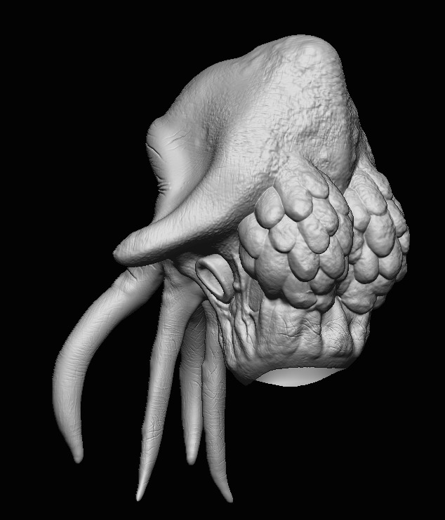 Quarren Headsculpt - Prequel Era - Star wars Action Figure 3D print model_4