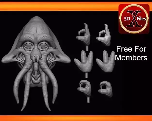 Quarren Headsculpt - Prequel Era - Star wars Action Figure 