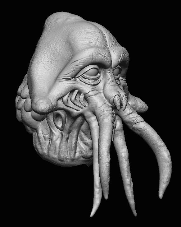 Quarren Headsculpt - Prequel Era - Star wars Action Figure 3D print model_6