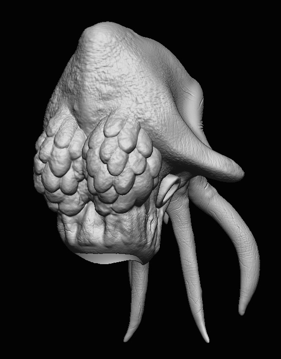 Quarren Headsculpt - Prequel Era - Star wars Action Figure 3D print model_5