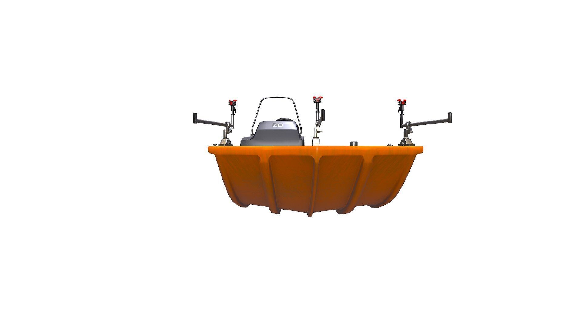 Carp Fishing Boat PBR Low-poly 3D model_16