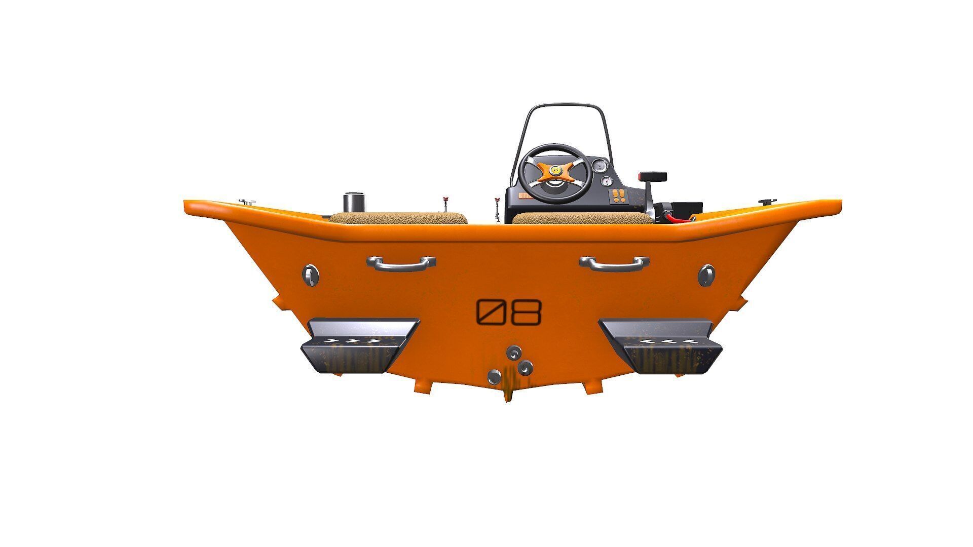 Carp Fishing Boat PBR Low-poly 3D model_4