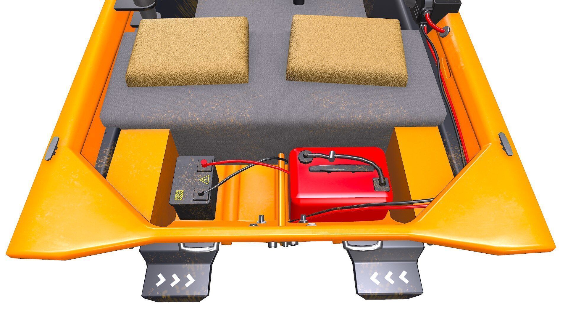 Carp Fishing Boat PBR Low-poly 3D model_6