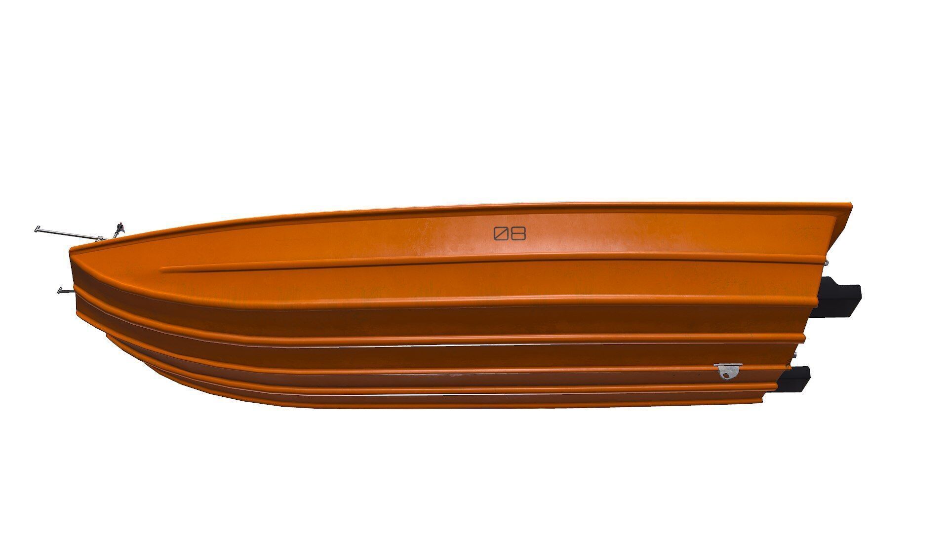 Carp Fishing Boat PBR Low-poly 3D model_20