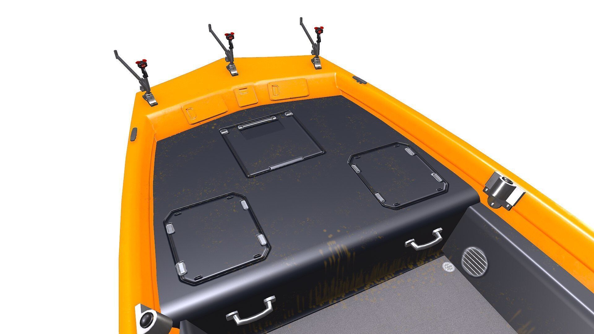 Carp Fishing Boat PBR Low-poly 3D model_17