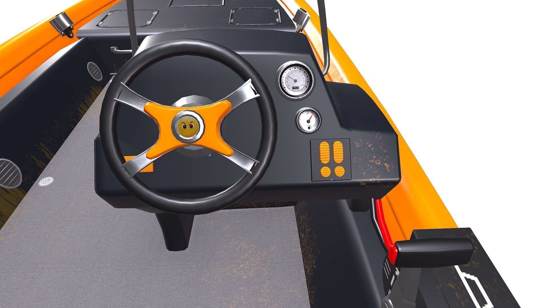 Carp Fishing Boat PBR Low-poly 3D model_8