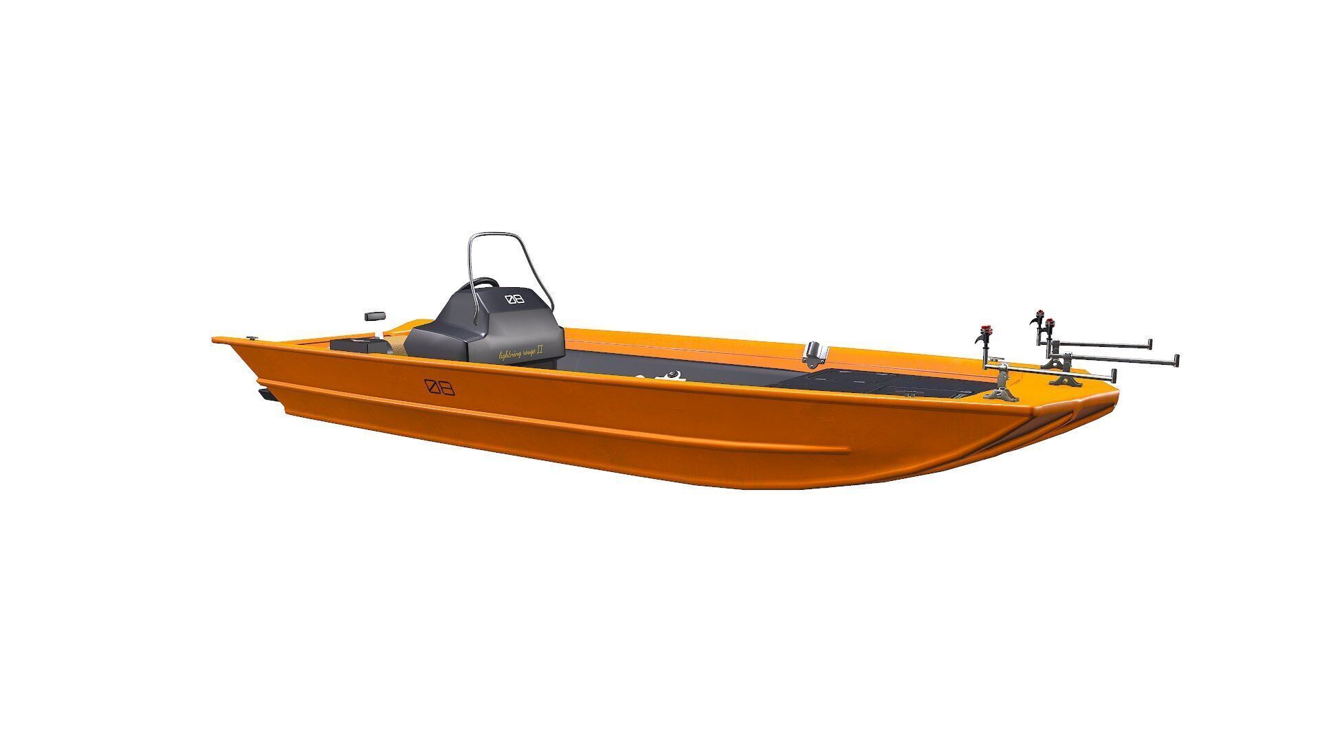 Carp Fishing Boat PBR Low-poly 3D model_13