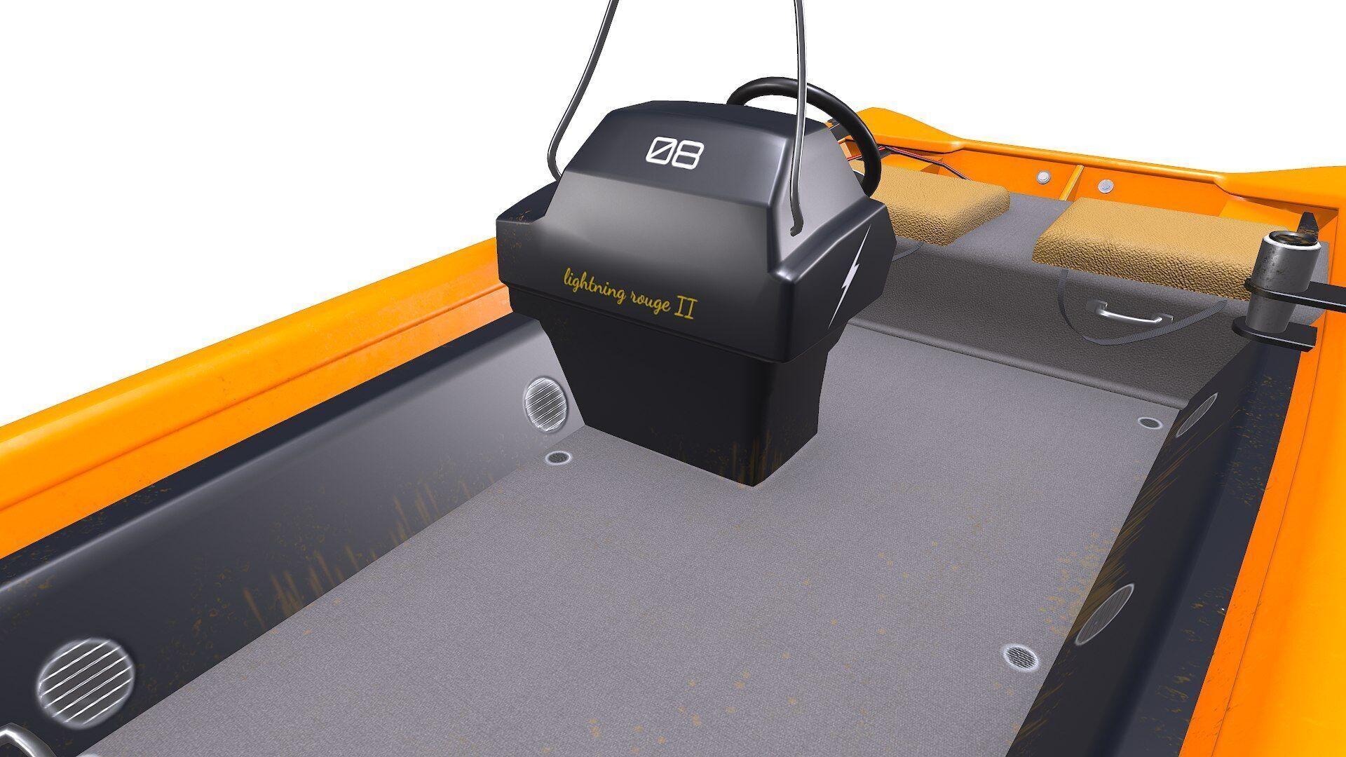 Carp Fishing Boat PBR Low-poly 3D model_18