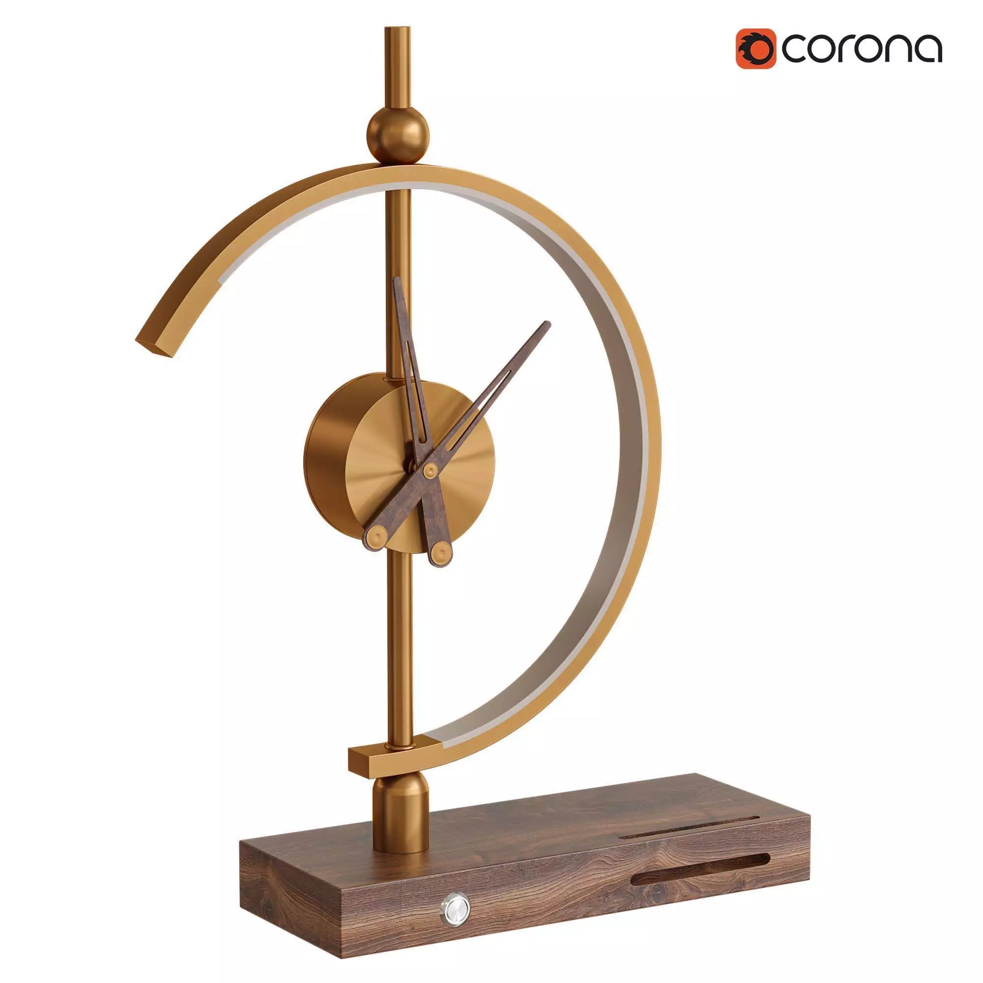 Khonsu Clock Lamp Low-poly 3D model_0