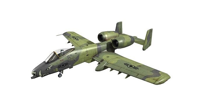 A-10A Thunderbolt II Low-poly Low-poly 3D model