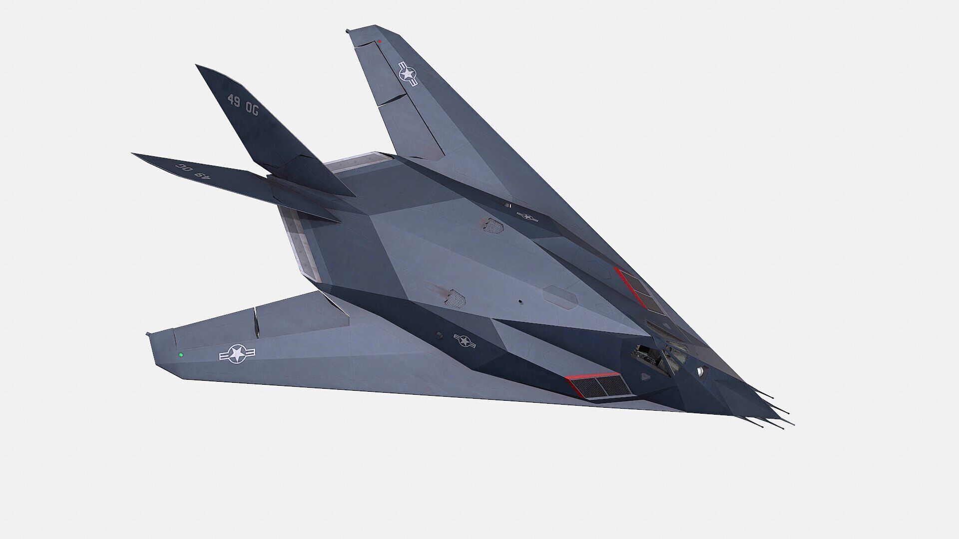 Lockheed F-117 Nighthawk Low-poly Low-poly 3D model_7