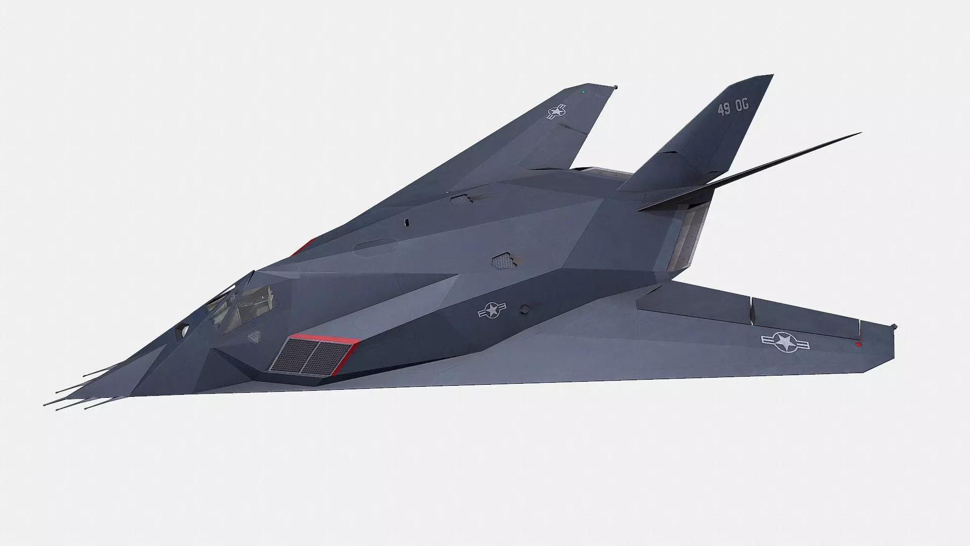 Lockheed F-117 Nighthawk Low-poly Low-poly 3D model_0