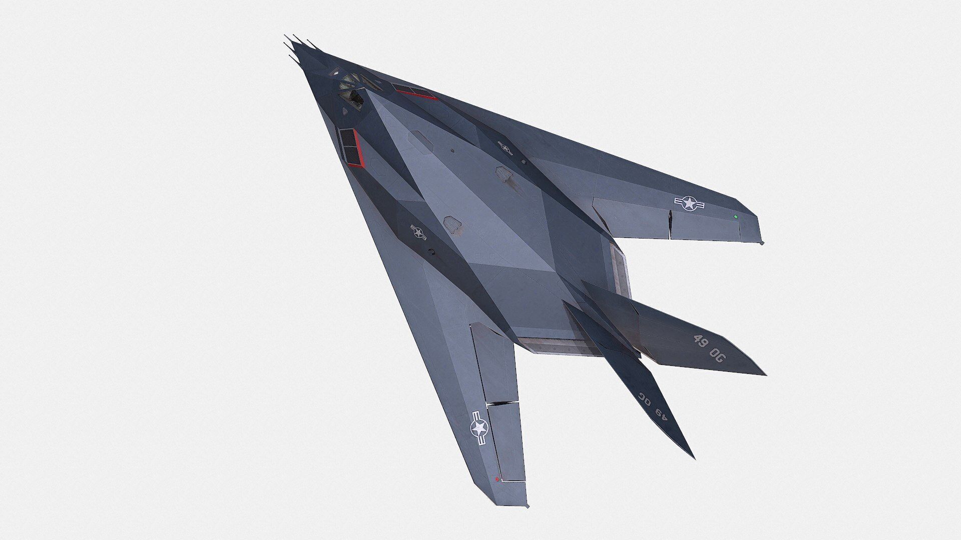 Lockheed F-117 Nighthawk Low-poly Low-poly 3D model_2
