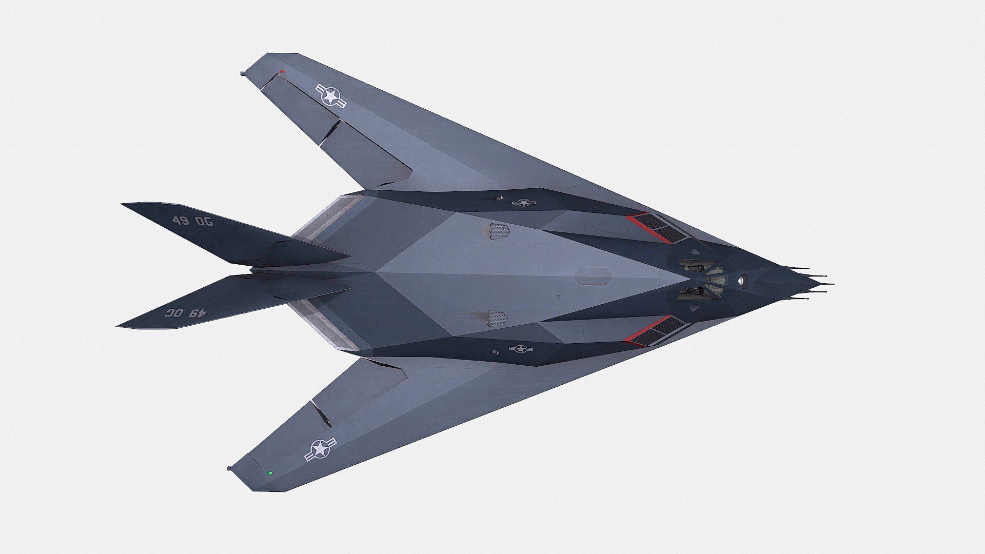 Lockheed F-117 Nighthawk Low-poly Low-poly 3D model_5