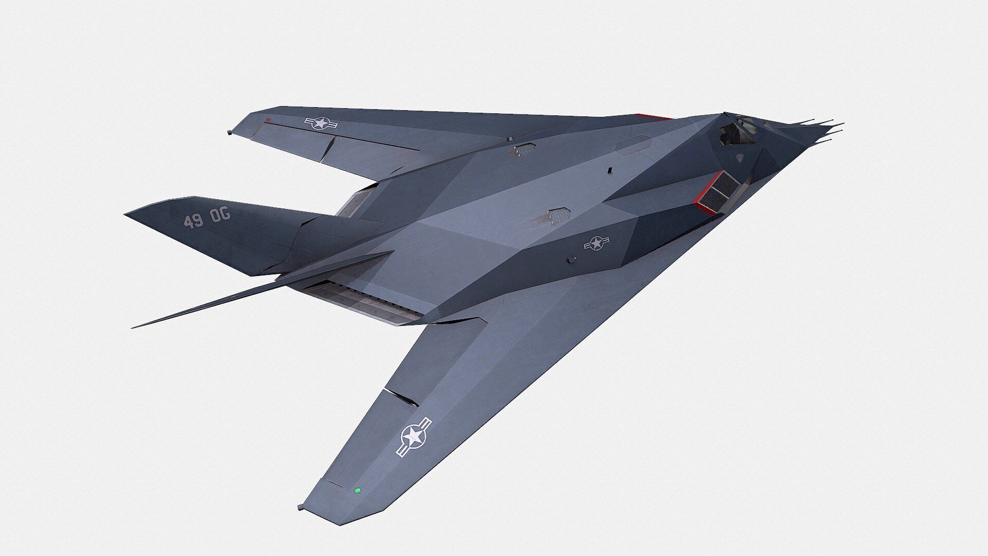 Lockheed F-117 Nighthawk Low-poly Low-poly 3D model_4