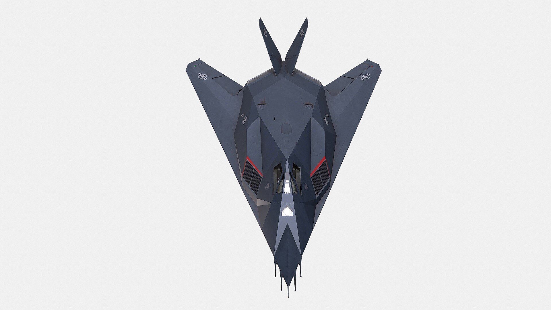 Lockheed F-117 Nighthawk Low-poly Low-poly 3D model_8